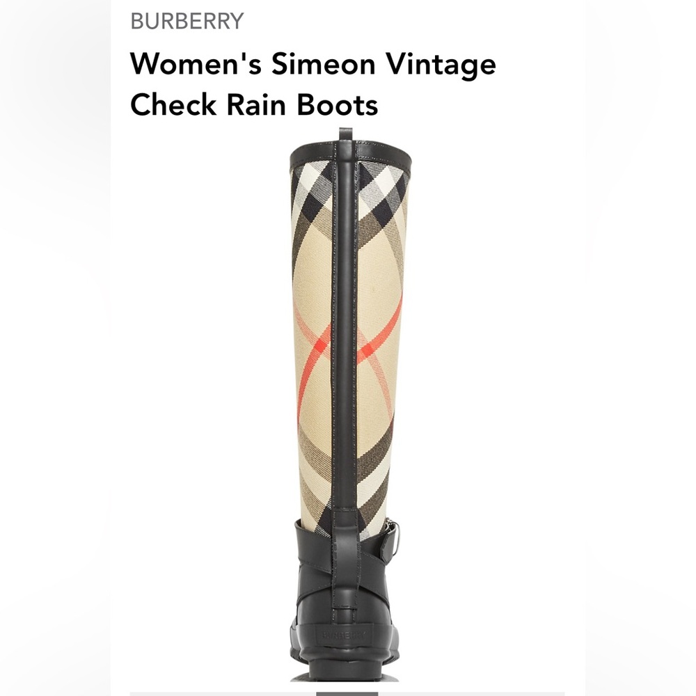 Burberry Rain Boots Sz 10 - Picture 4 of 11